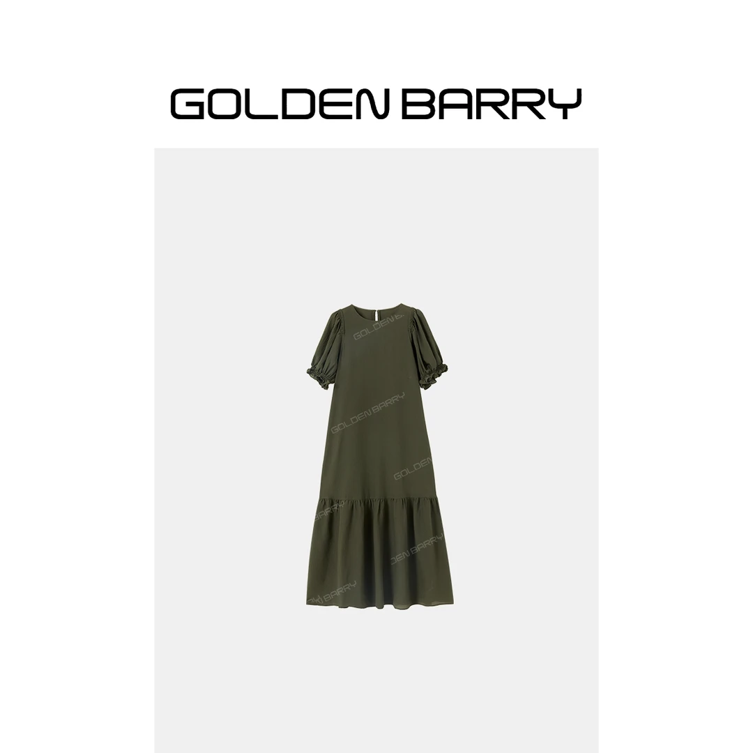 GOLDENBARRY木耳花边连衣裙306075