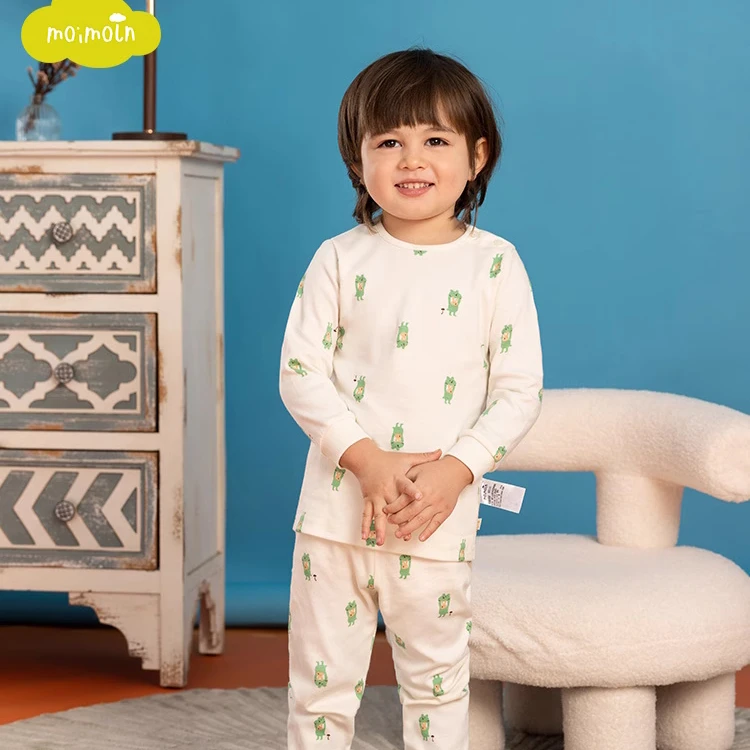 moimoln小云朵童装春季新款儿童内衣套装宝宝休闲两件套