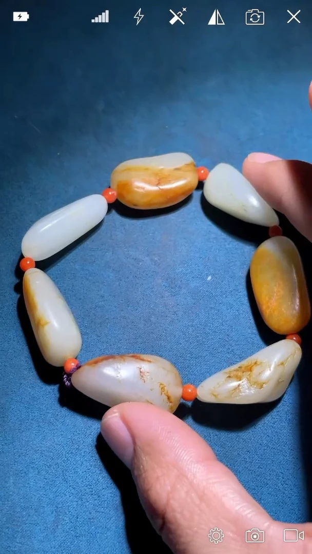 未镶嵌和田玉把件XXZ 随型手串