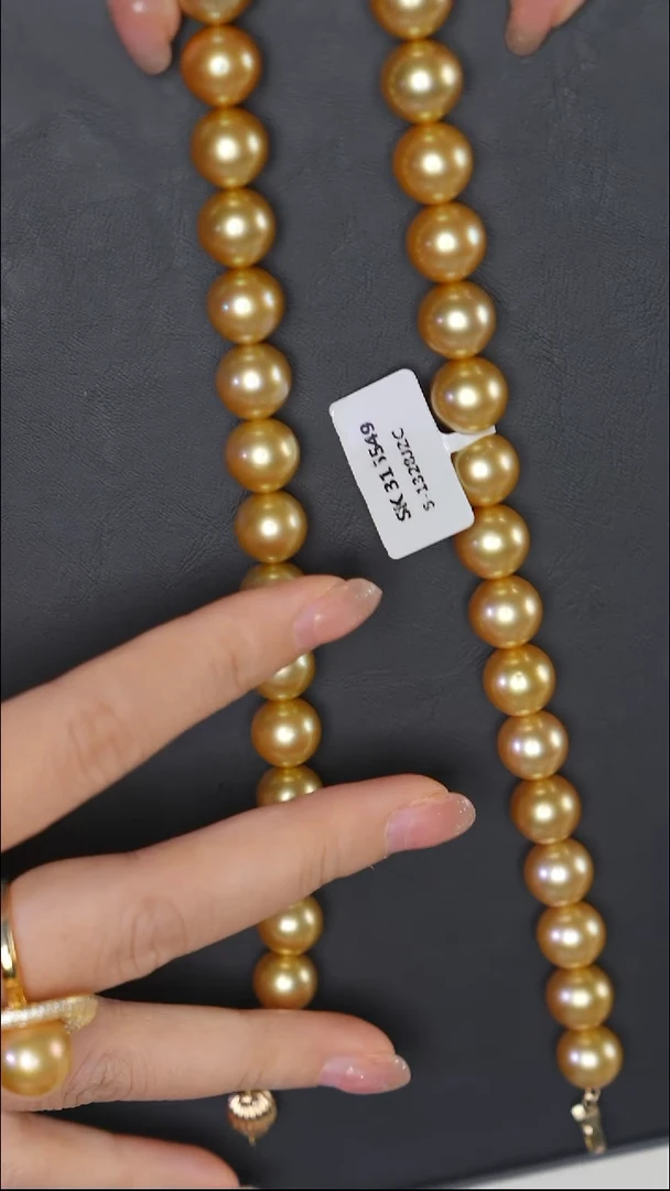 14K金镶嵌颈饰海水珍珠14K-月亮彩虹10.1-11.9mm/SK-315549