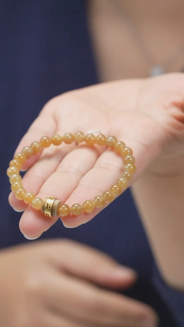 银S925镶嵌手串和田玉手串w0671