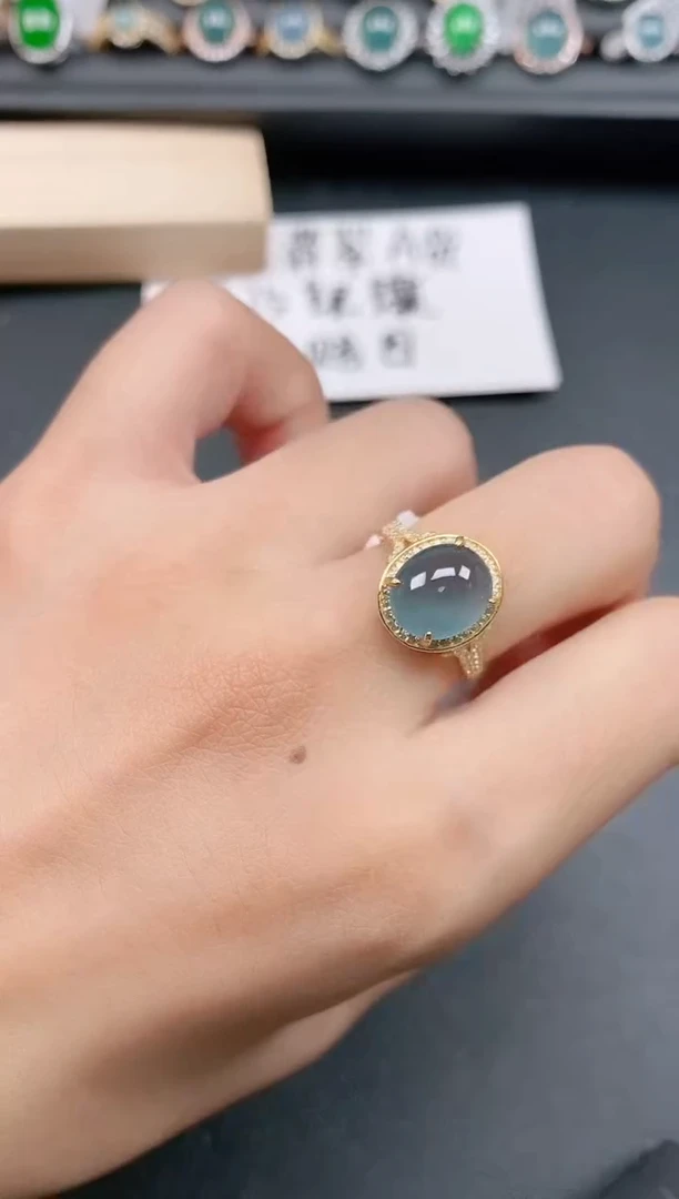 银S925镶嵌戒指翡翠1111