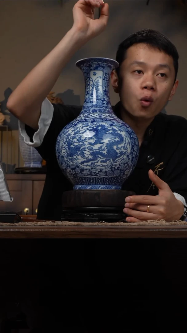 摆件WN问泥景德镇陶瓷花瓶摆件