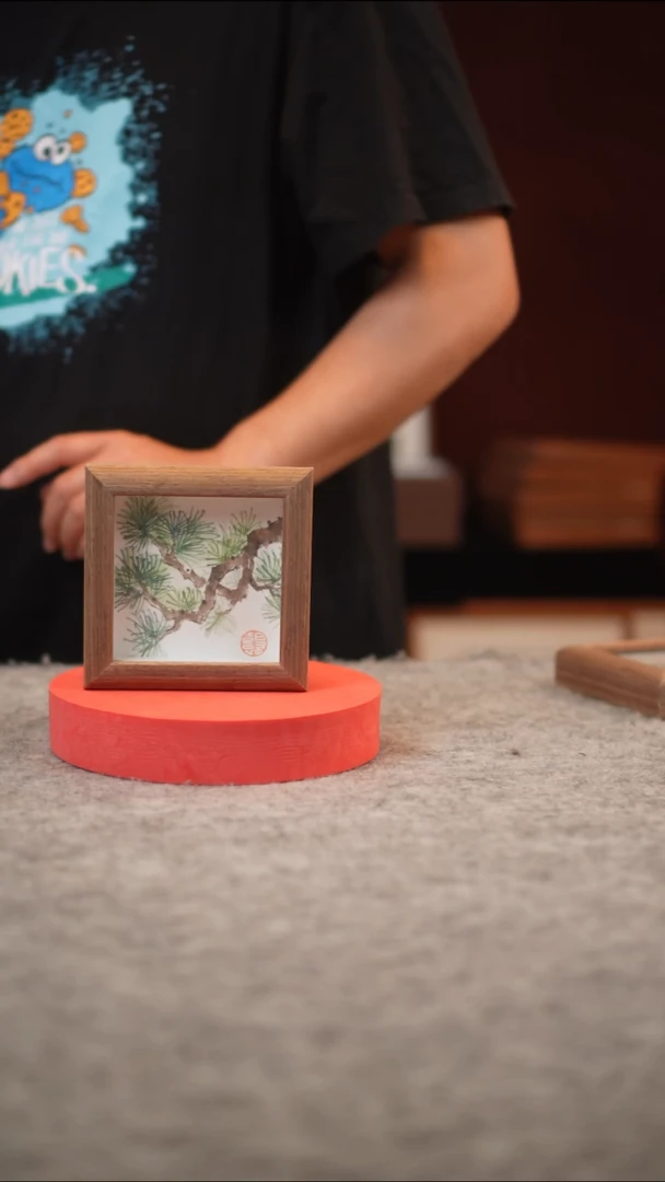 书法手写手绘摆件---青松