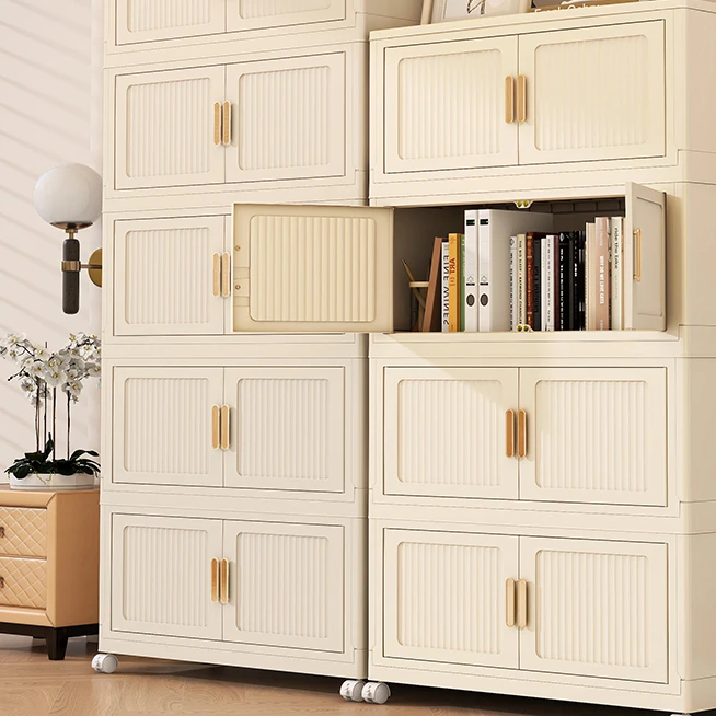 【加高184cm】KUN 定制D款大容量简易安装可折叠收纳柜衣物整理收纳