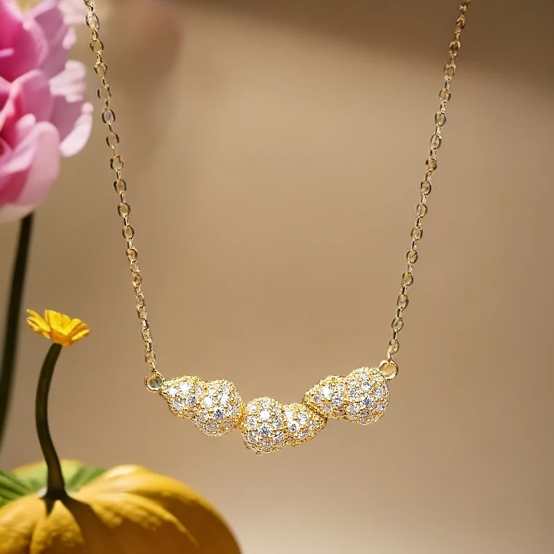 HOTITIN葫芦项链女款锁骨链 国潮风福禄转运气质轻奢