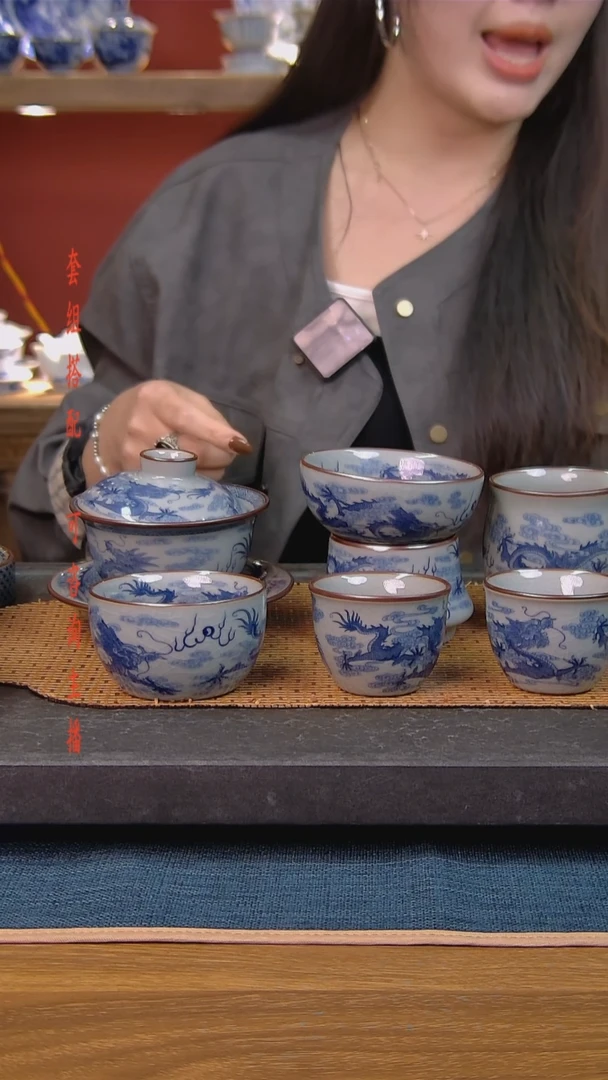 简装家用款6件套 老陶泥开片纹陶瓷茶具