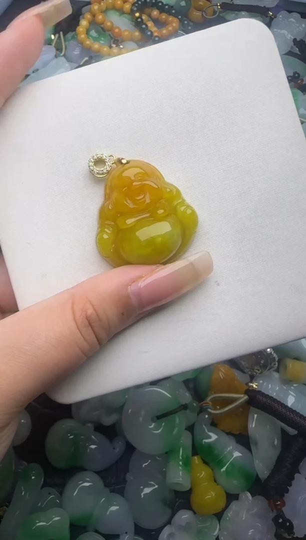 翡翠未镶嵌颈饰天然缅甸翡翠吊坠