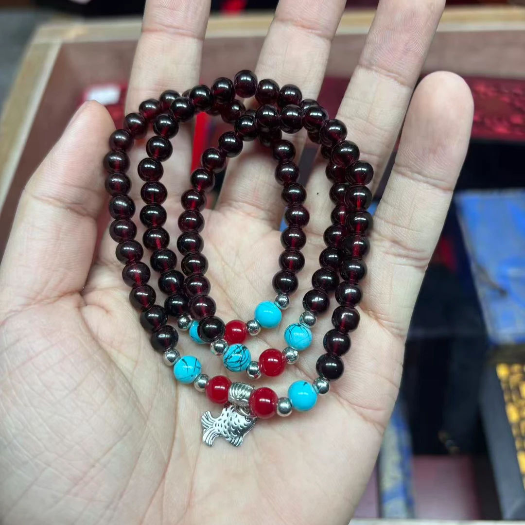 石榴石手串@@j638（无礼盒）