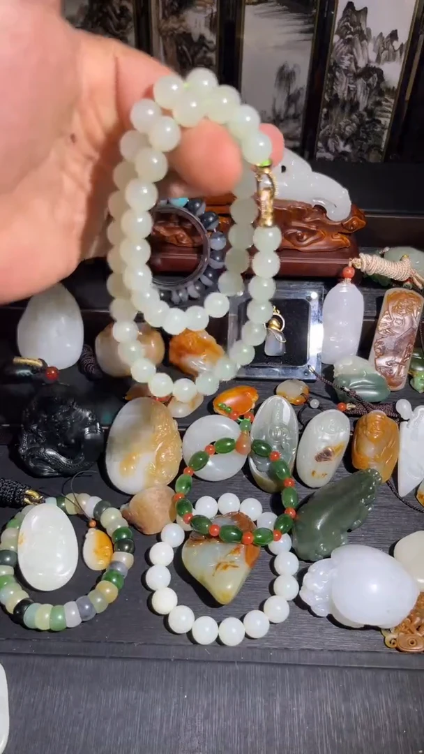 项链未镶嵌和田玉冰底无结构项链