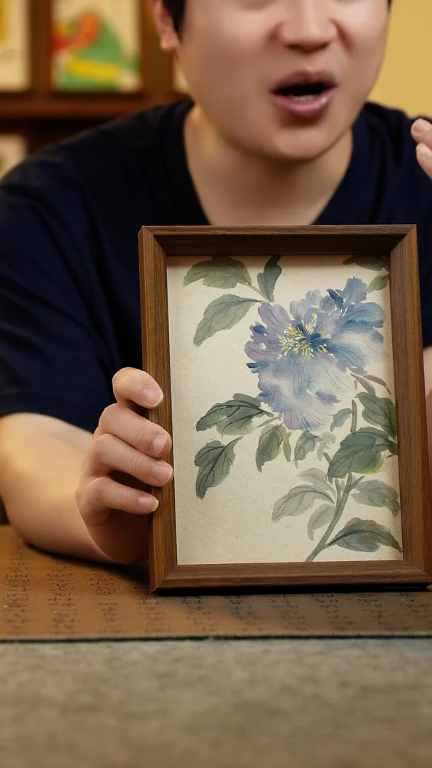 国画17*23纯手绘国风国画摆台