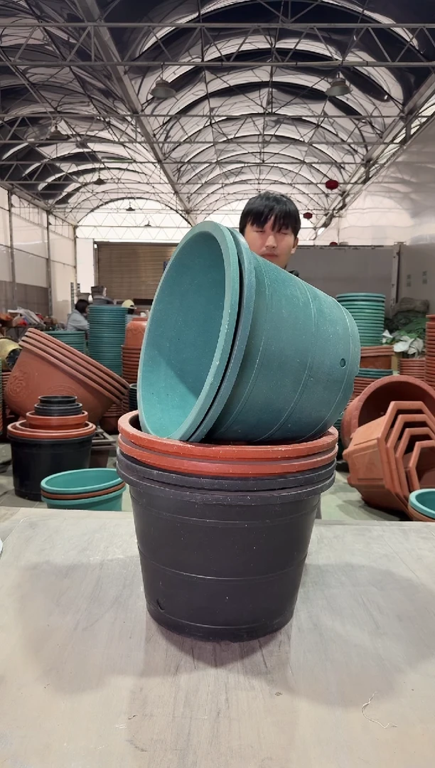 【闪购商品】复合46口径绿色桶盆5个 有孔
