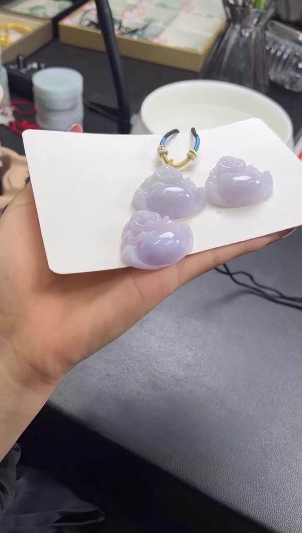 翡翠挂件未镶嵌LCG-紫佛公（多样性发一件）