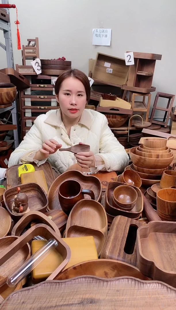 木  北美黑胡桃木茶铲14*4cm  A