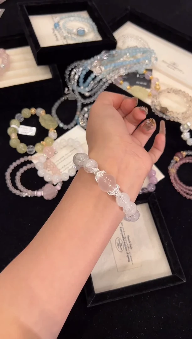 【闪购商品】水晶手链合金白阿赛手链x1199