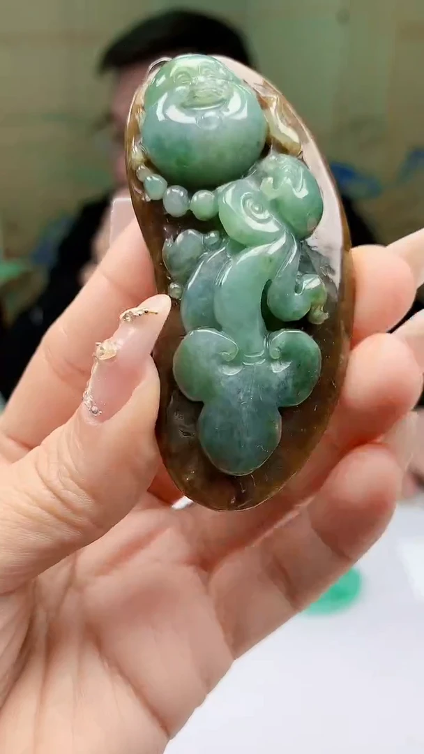 【闪购商品】定制翡翠未镶嵌5125ty-毛货挂件26