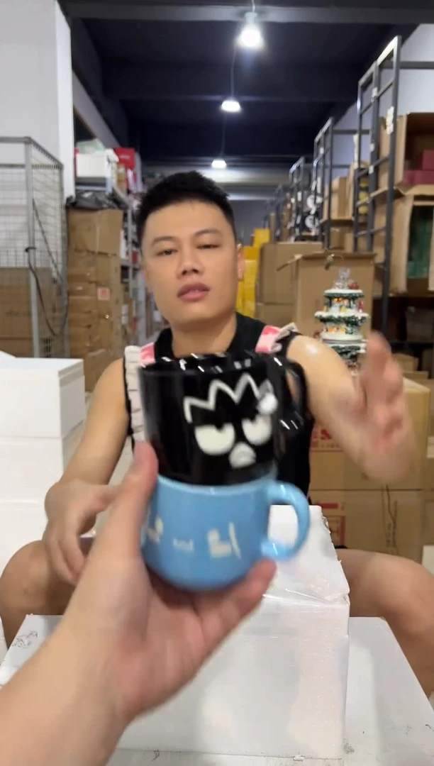 瓷片玉桂狗加酷企鹅叠叠杯