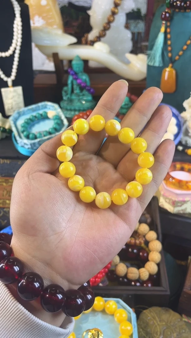 【闪购商品】琥珀裸石未镶嵌主播推荐手串——11111酷酷酷