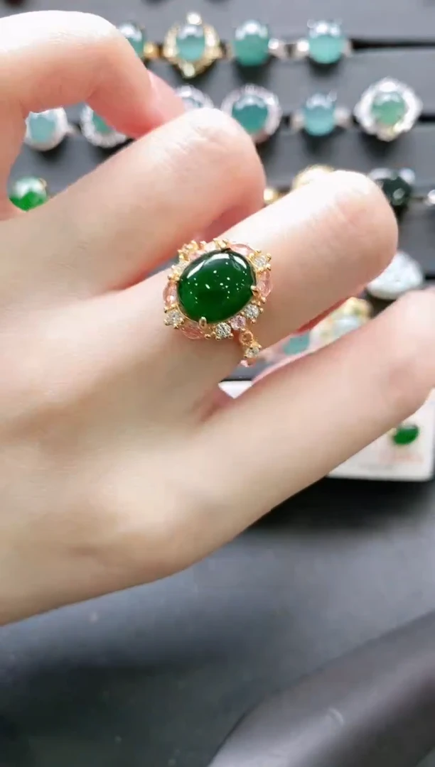 【闪购商品】翡翠戒指银S925镶嵌11111111