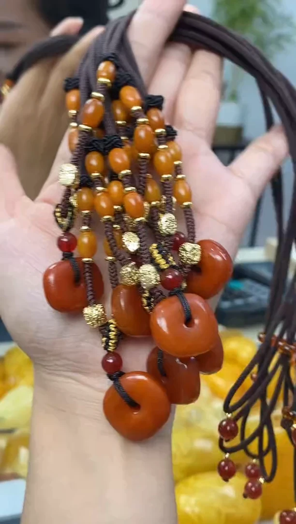 【闪购商品】琥珀裸石未镶嵌天然琥珀蜜蜡锁骨链多样性发一