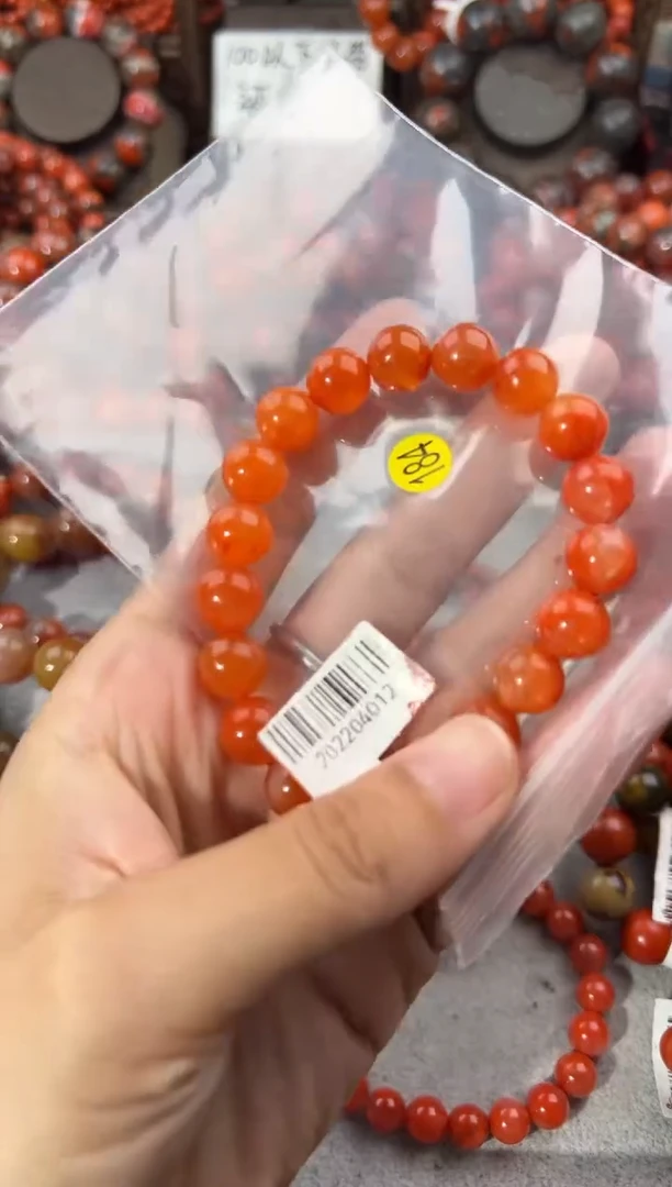 南红玛瑙手串未镶嵌10+