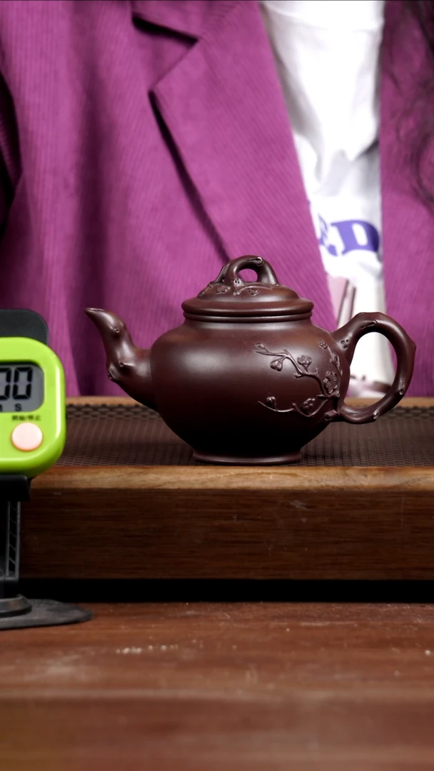 【闪购商品】紫砂茶壶金龙血梅报春275CC