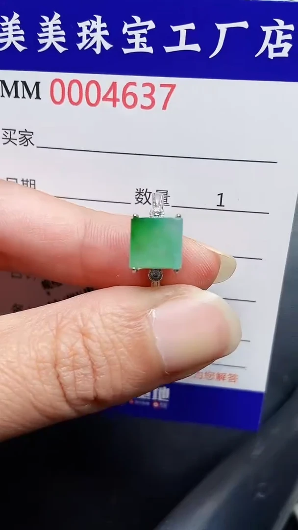 颈饰银S925镶嵌翡翠4637