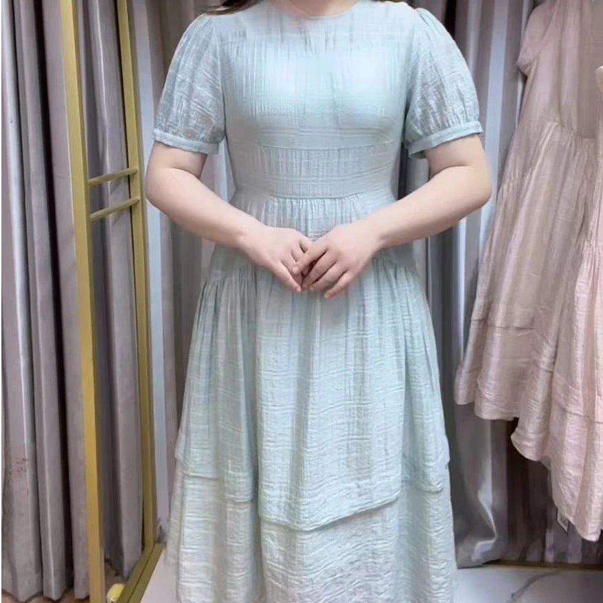 2025夏季新款气质修身中长款显瘦连衣裙女高腰时尚裙子