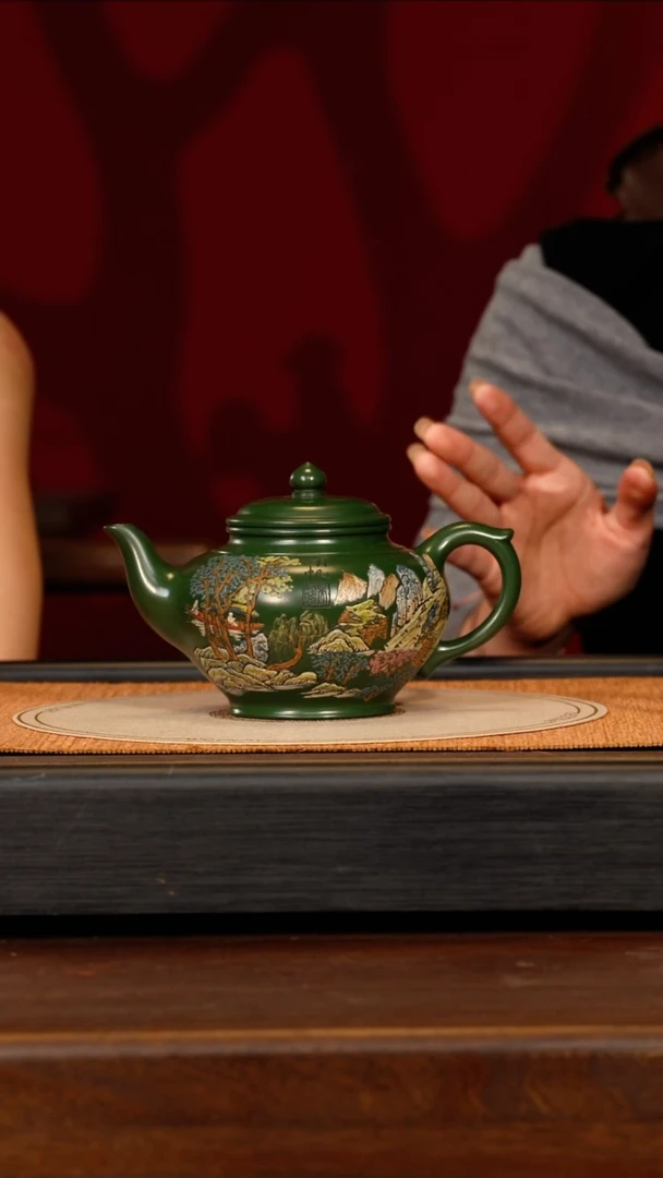 茶壶紫砂宜兴紫砂PCF 绿泥 笑樱