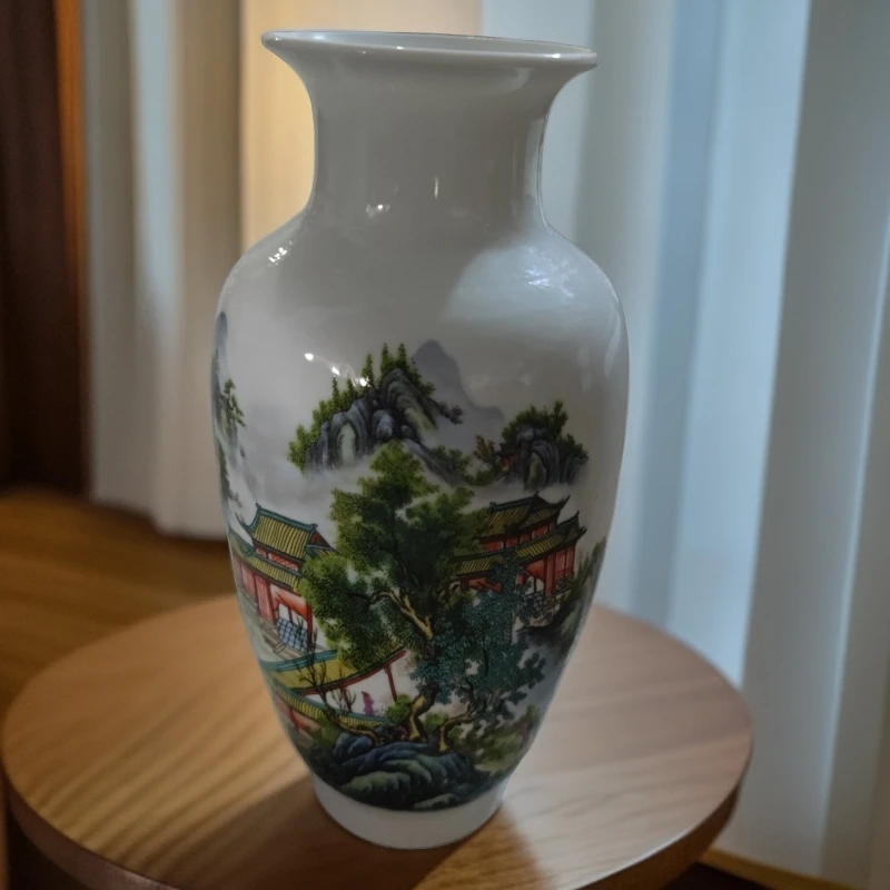 高度27肚径13景德镇陶瓷秋云静晚天瓶265