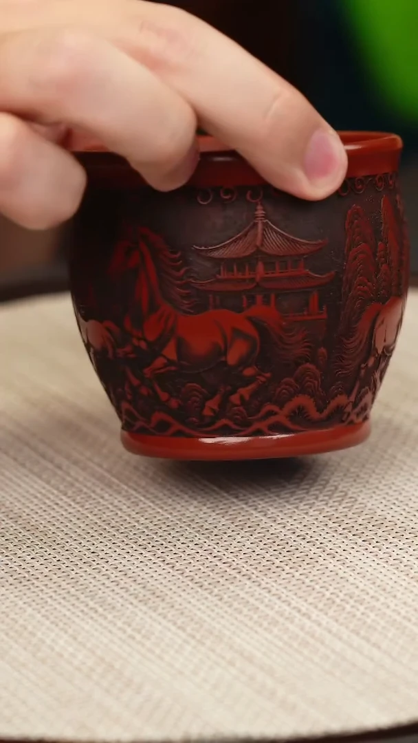 茶壶紫砂大红袍 八骏杯