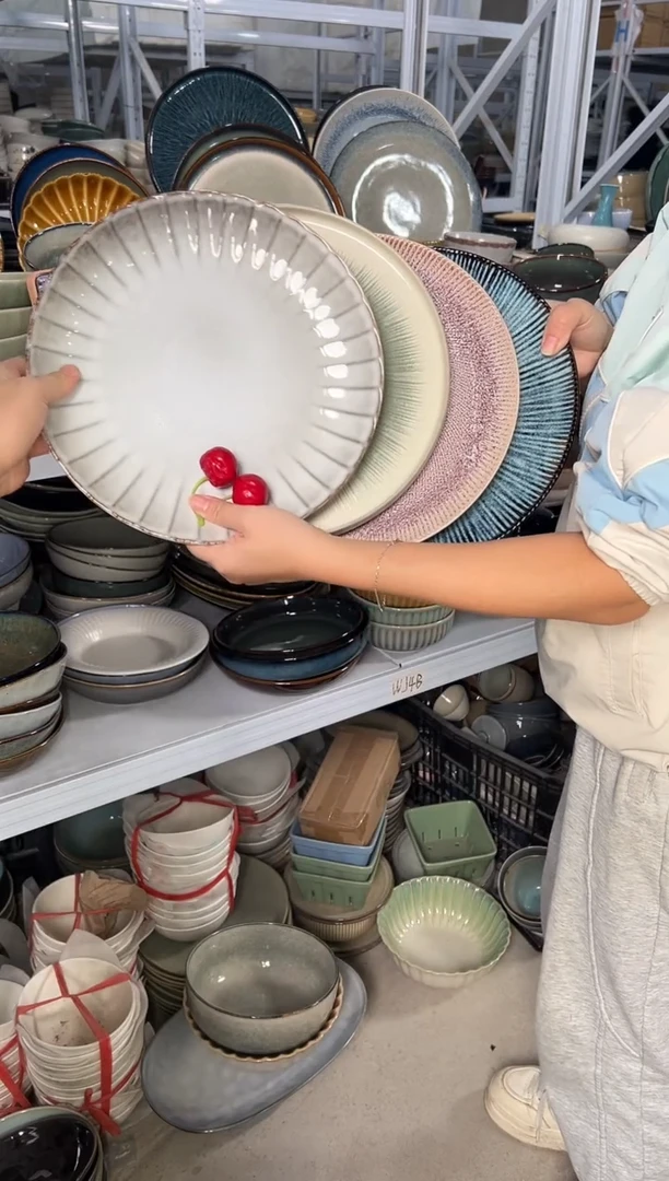 陶瓷外贸尾货瑕疵满20包邮X4大盘