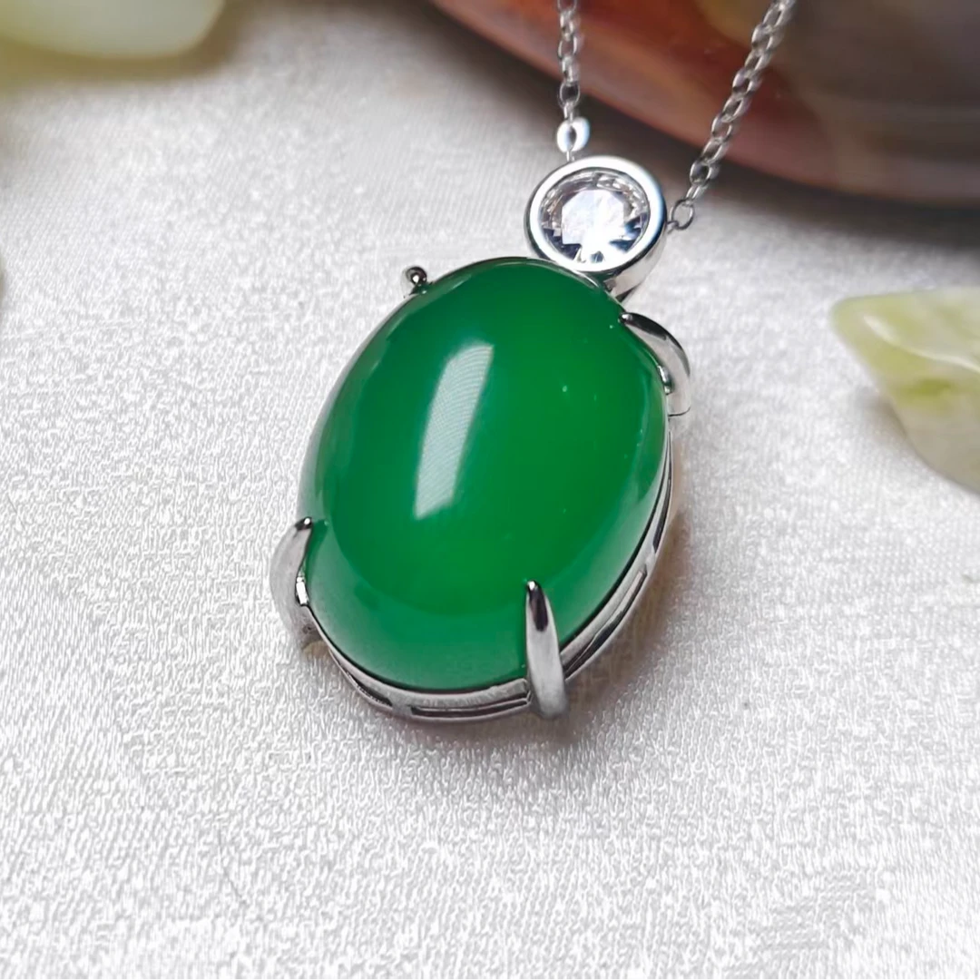 时尚绿玉髓蛋面吊坠/HGC-YSDZ-71（多样性发货）