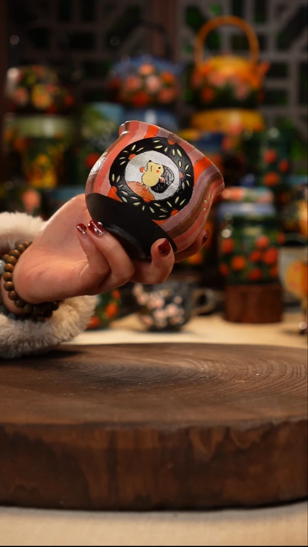 紫砂油画手绘釉下彩