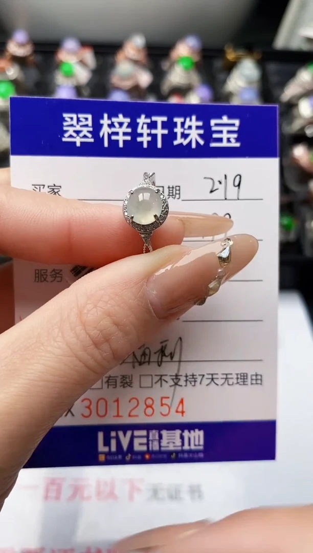 【闪购商品】翡翠戒指银S925镶嵌/2854
