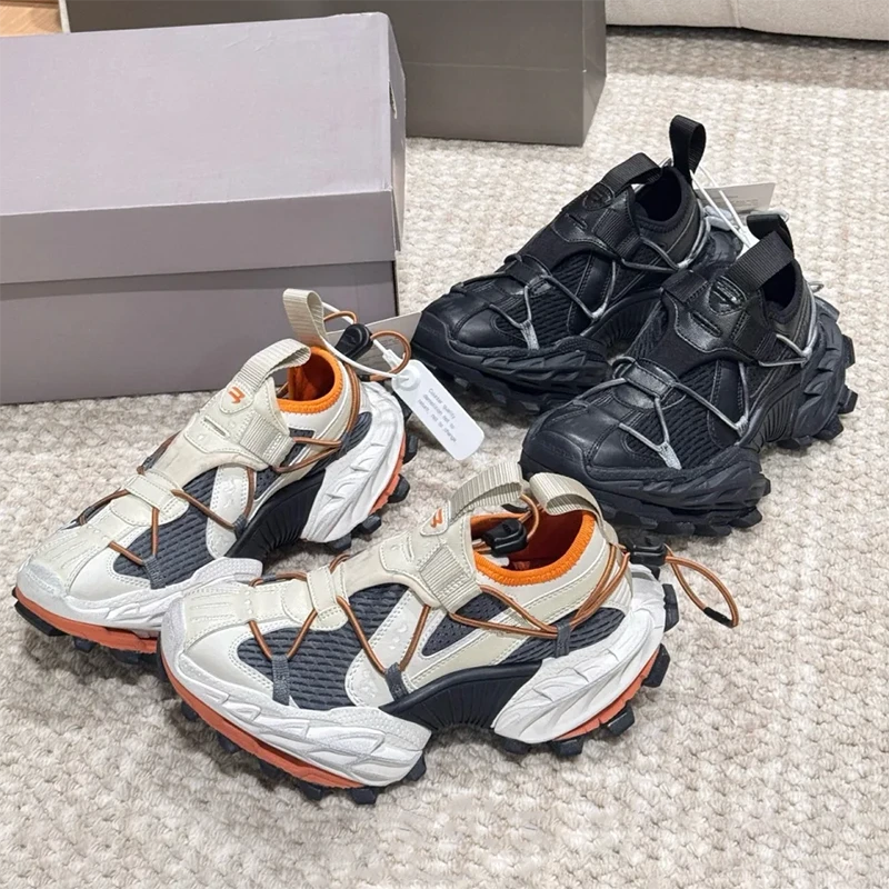 正品巴黎18xl老爹鞋男2025新款厚底增高走秀机能风休闲徒步运动鞋