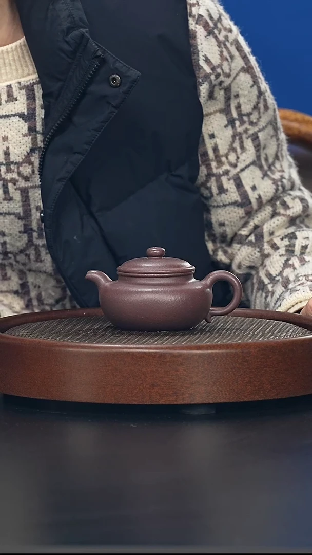 茶壶紫砂仿古-紫泥-全手工无添加-200cc（完美品）