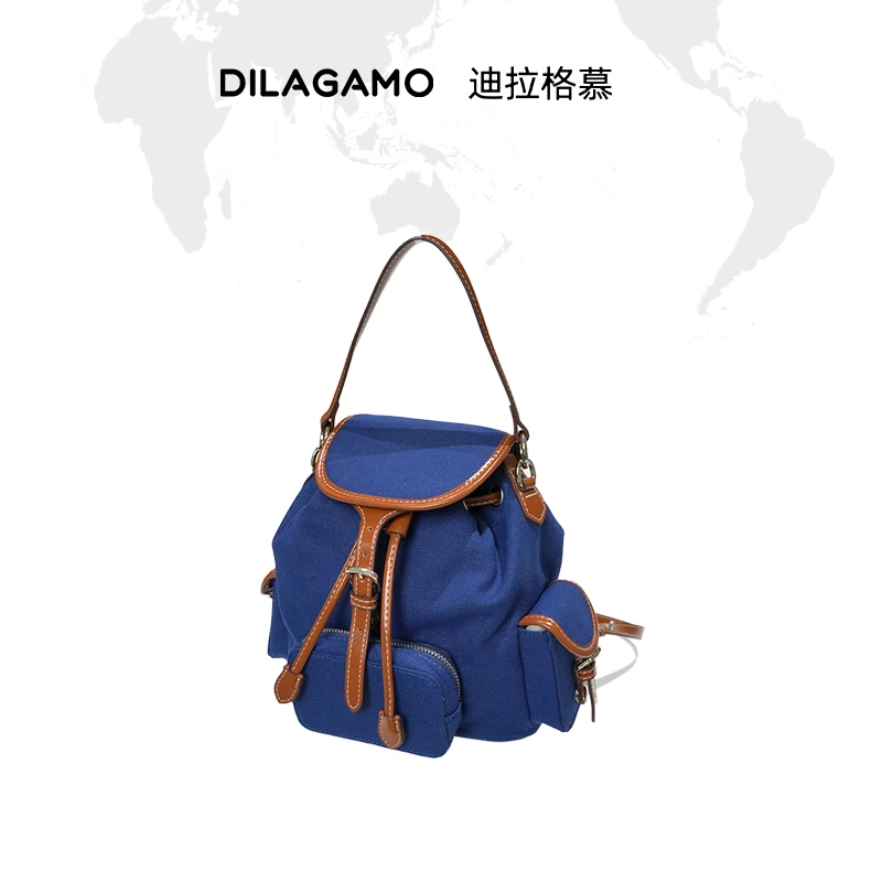 DILAGAMO 新款帆布韩版双肩包精致通勤包 B115