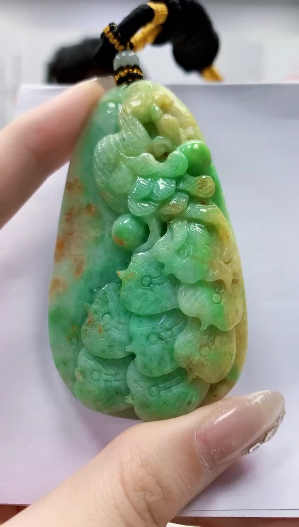 未镶嵌定制翡翠5060jw-毛货挂件12