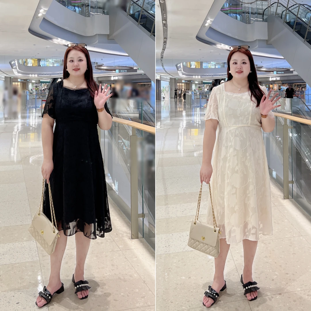【胖霜霜现货上新】MJ9028中式国风收腰显瘦连衣裙女大码女装