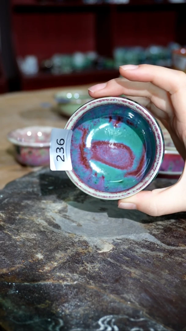 摆件精品窑变钧瓷茶器