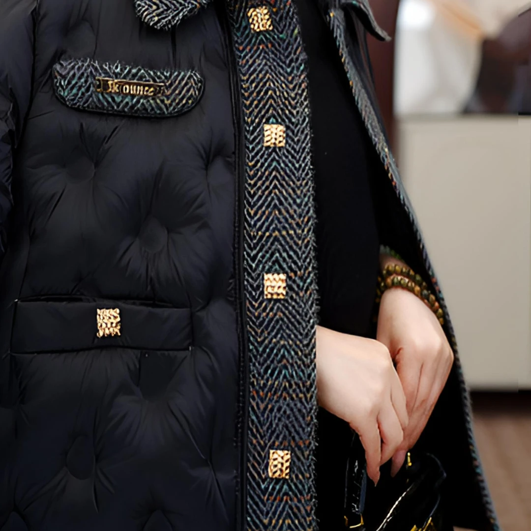 【甄选大朵鸭绒】2025杭州原版正品保暖气质减龄修身羽绒服ZF-E6258