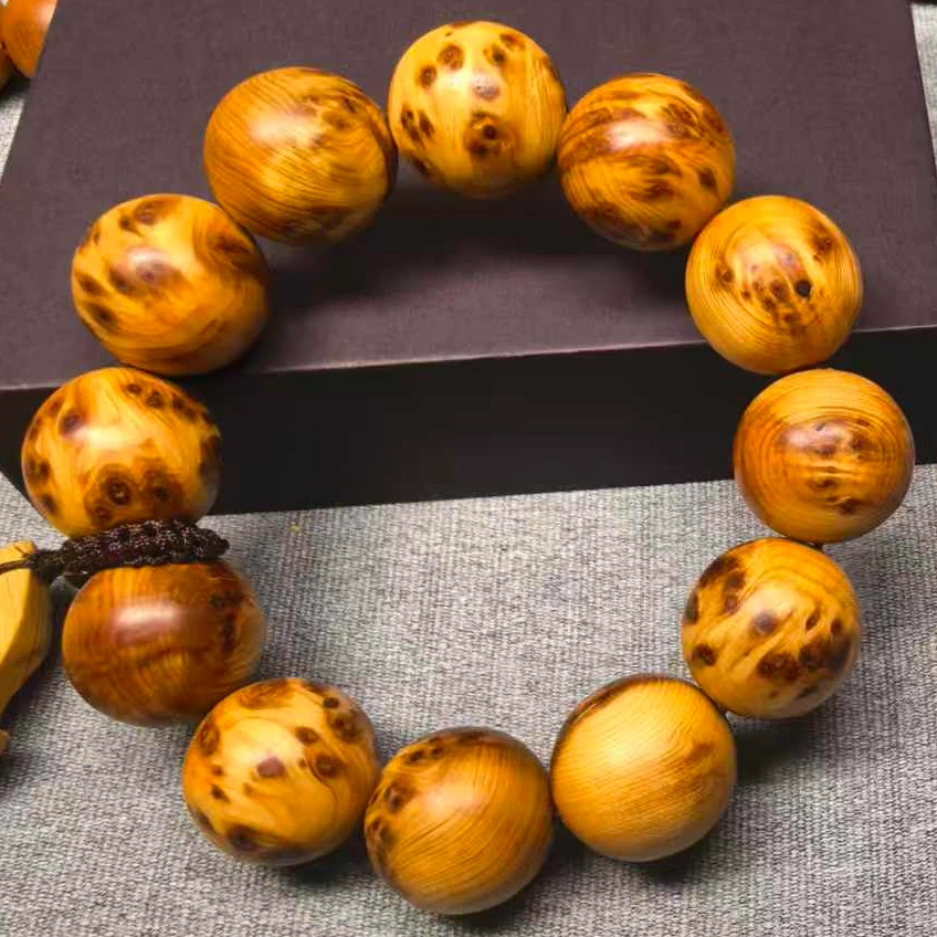 2.0高货留疤崖柏手串可盘玩包浆收藏珍品