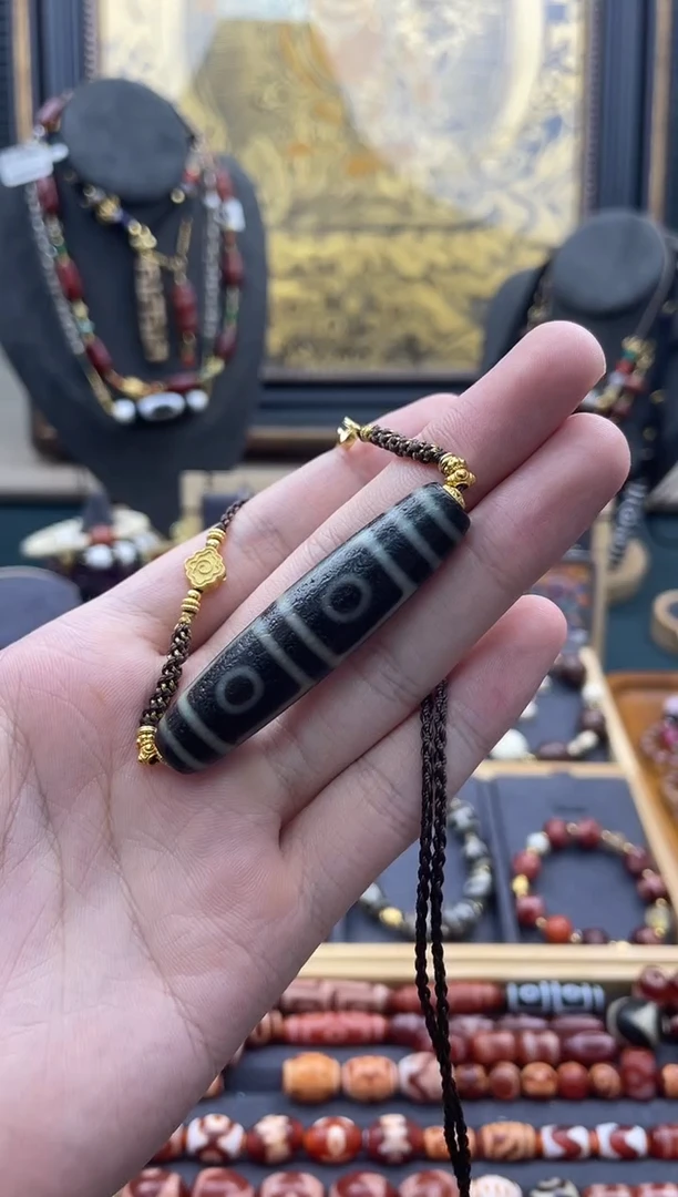 未镶嵌颈饰玛瑙/玉髓美泓老牙黄四眼锁骨链