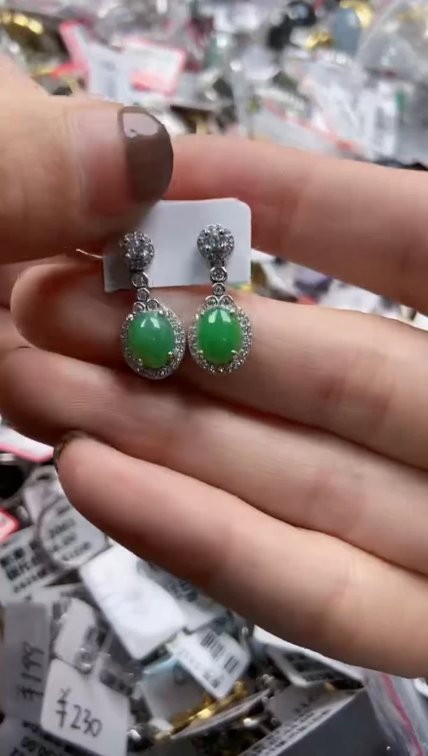 银S925镶嵌戒指翡翠999   10