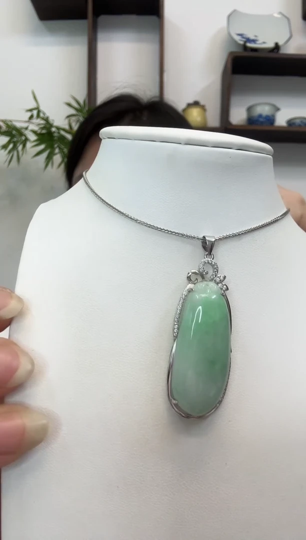 吊坠(赠链)银S925镶嵌翡翠福瓜