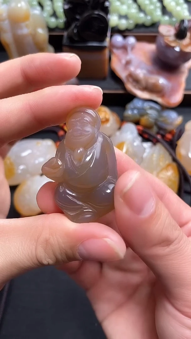 【闪购商品】玛瑙/玉髓财神未镶嵌1