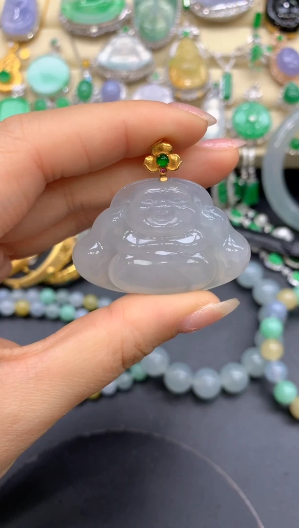 【闪购商品】翡翠颈饰18K金镶嵌34-中国好珍宝