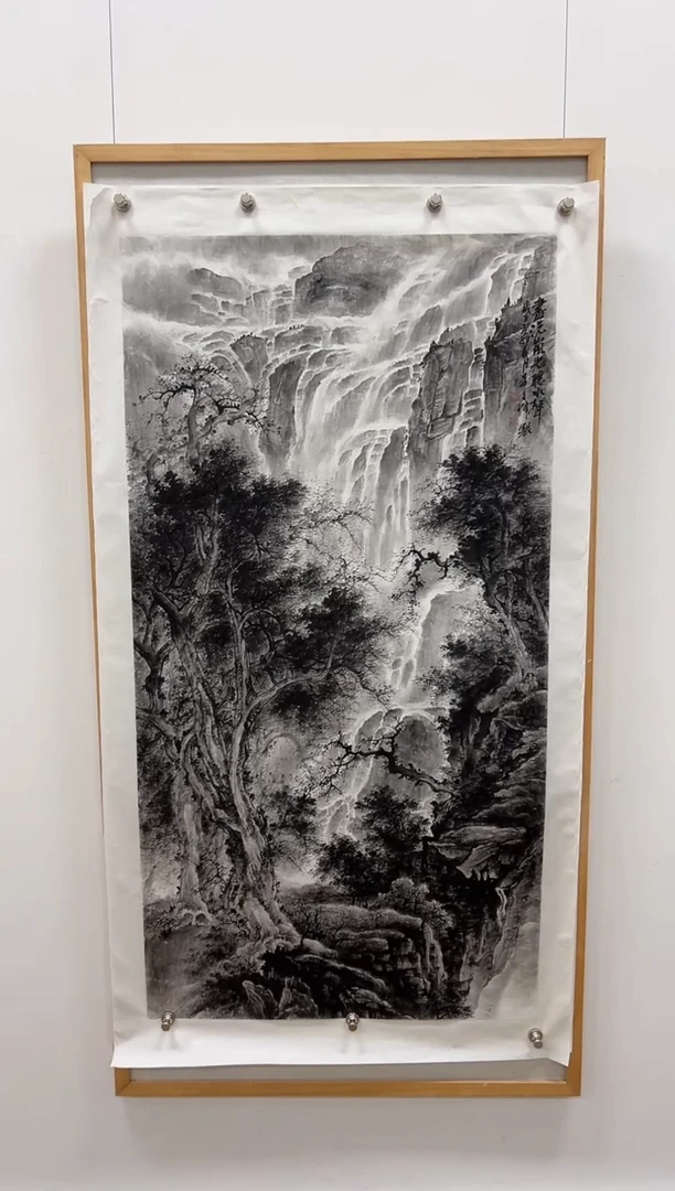 国画李文峰四尺整张水墨山水