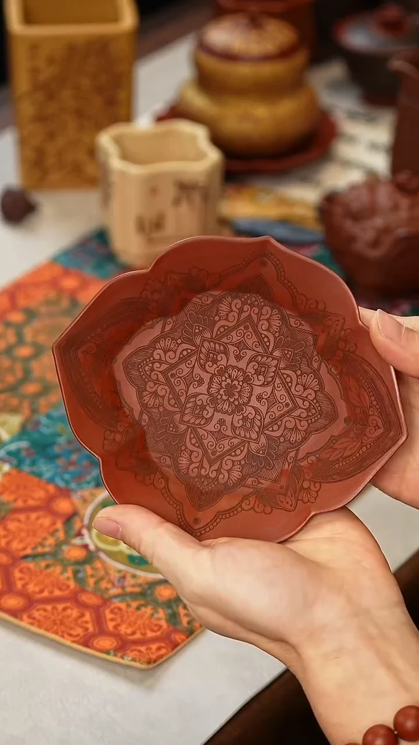 茶杯紫砂宽堂紫砂 壶承 杯垫